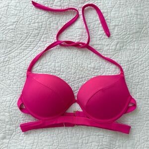 Victoria Secret The Hottie Halter Hot Pink Push Up Bikini Top
